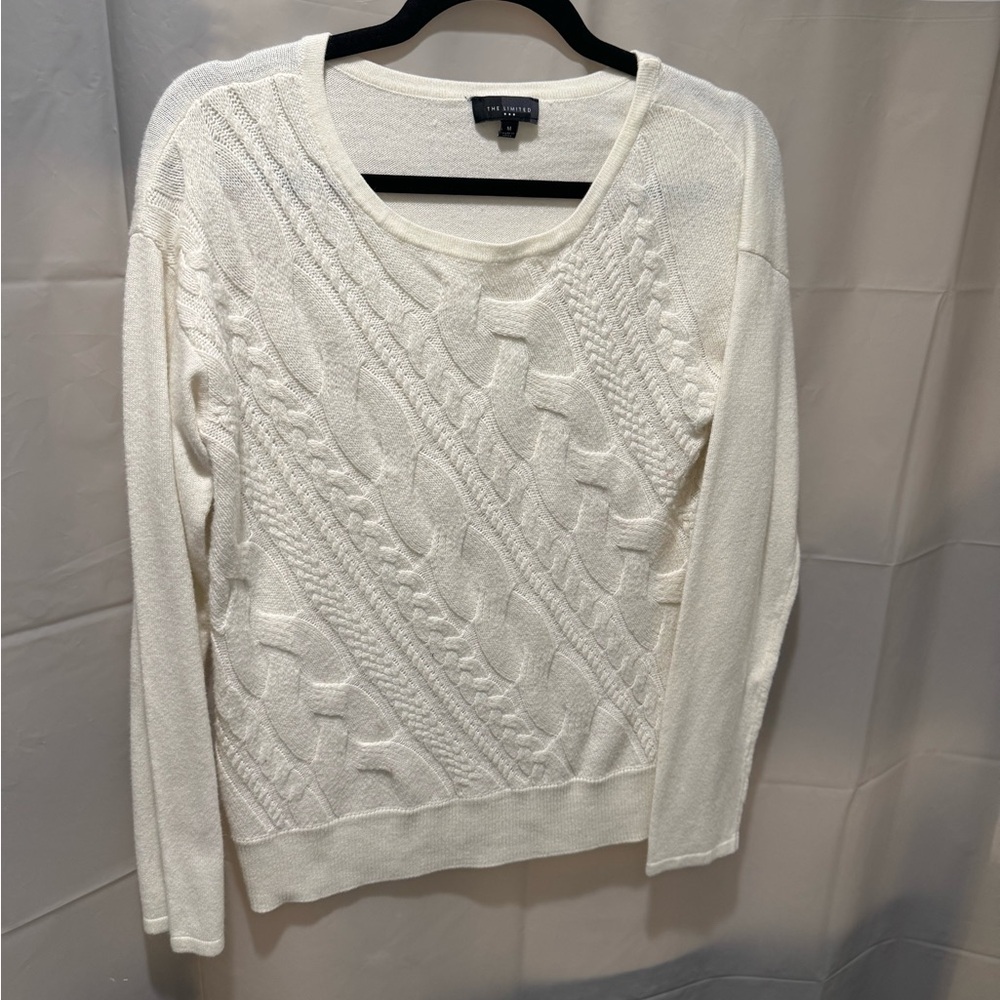 The Limited Cream Cable Knit Sweater